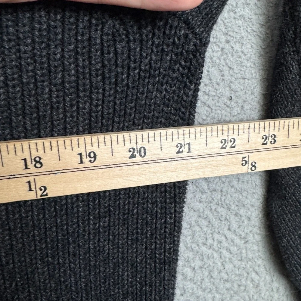 Gap Sweater Mens M Grey Heather Shawl Shaker Thick Cardigan Grandpacore Academia